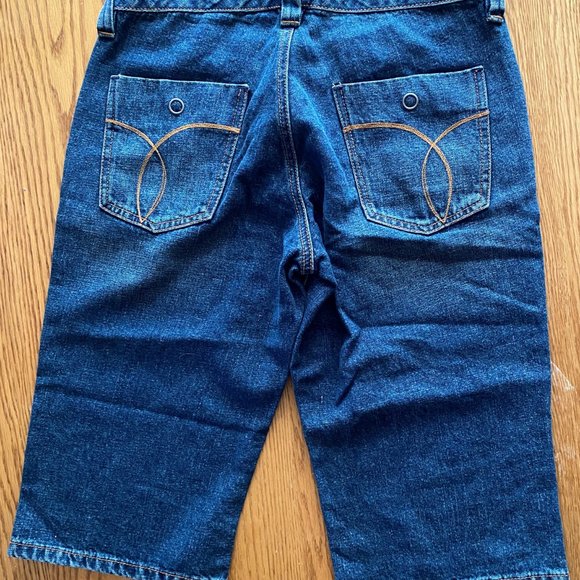 Sz 27 (6) Sergio Valente Dark Blue Long Shorts - Picture 4 of 5